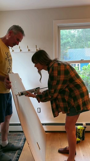 added some character to my parents kitchen with a beadboard DIY 🧡 more in my book! #beadboard #diyhomeprojects #diy