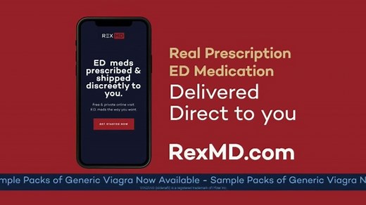 REX MD TV Spot, 'Prescription ED Medication Delivered: Sample Packs Available'