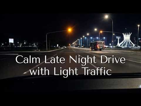 Calm Late Night Drive with Light Traffic 🌙 | Relaxing Car Ambience for Sleep & Deep Focus (3 Hours)