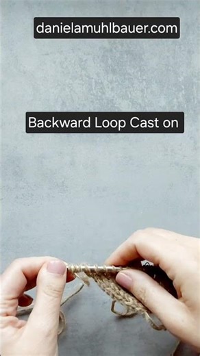 Neue Maschen anschlagen am Ende der Reihe / Backward Loop Cast on / #strickenlernen #tutorial