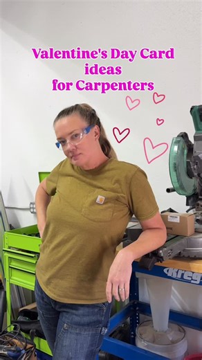 Joanie Sprague on Instagram: "What would you say on your Valentine's Day card? ____________ #valentinesday #valentinesdaycard #funnyreels #carpentry #woodworking"
