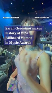 Sarah Geronimo makes history at 2024 Billboard Women in Music Awards WATCH: Sarah Geronimo made history becoming the first Pinay to receive the Global Force Award at the Billboard Women in Music Awards held in Inglewood, California, on March 6. #SarahGeronimo #ManilaBulletin #reelsvideoシ #shorts | MANILA BULLETIN