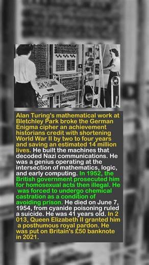 Alan Turing: The Man Who Cracked The Nazi Code And Lost Everything.