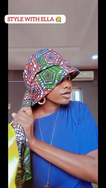 Ankara face cap tutorial 😍 #jamesandellalove #stylewithella💐 #explore