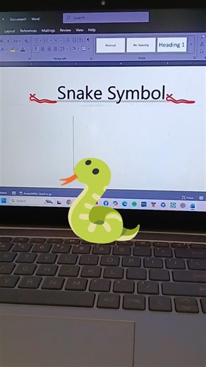 snake 🐍 symbol in ms word | ms word shortcut keys | ms word symbol | computer class | #snake #short