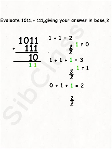 Addition of number bases #mathsdaily #olevelmaths #sibclass