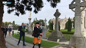 Uachtarán CLG Larry McCarthy led a delegation to Glasnevin cemetery to mark the 175th anniversary of the birth of Michael Cusack, the teacher from Clare who was a driving force behind the creation of the GAA. #GAABelong | GAA