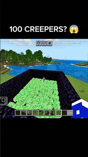 100 Creepers Spawn Command in Minecraft Bedrock 😱 #minecraft #shorts
