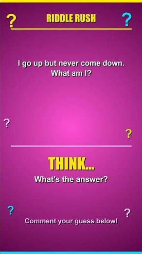 Can YOU solve this? I go up but never come... #riddlerush #shorts