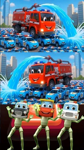 Garbage Truck Trouble!! 😱🚛 | Police Car & Friends Rescue Cars Cartoon