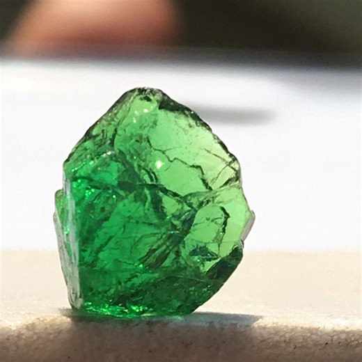 Natural Green Tsavorite Garnet Rough Crystal | Raw Gemstone - Etsy
