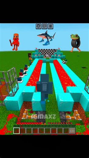 Different Mobs Vs Lava Challange P-1#minecraft #brainrot #shorts