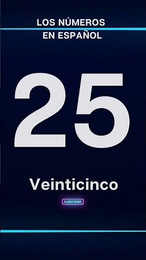 SPANISH NUMBERS 21-25! 🗣️ Master Pronunciation & Counting | Quick Spanish Vocabulary Builder! #learn