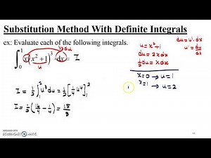 Substitution Method with definite integrals