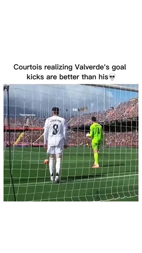 Football Corner | @bitzcasino Valverde trying to score from a goal kick 🤯 Federico Valverde, currently serving as a vice-captain for Real Madrid, has won 14... | Instagram