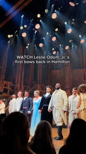 Hamilton on Instagram: "The inimitable, original Leslie Odom, Jr. is back at the Richard Rodgers. Welcome home."