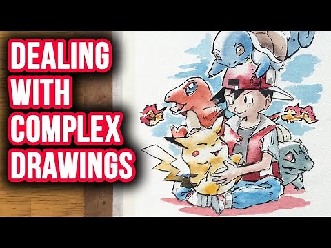 How to Deal With a Complex Drawing | Ken Sugimori Pokemon Artwork