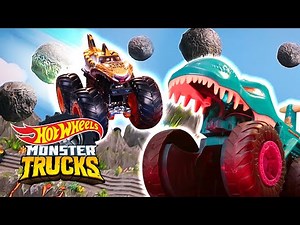 Mega Wrex's EPIC METEOR SHOWER CHALLENGE! ☄️ | Monster Trucks Tournament of Titans | Hot Wheels
