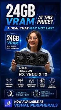 🔥 AMD Radeon RX 7900 XTX 24GB | Ultimate 4K Gaming GPU for Gamers & Creators