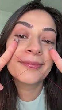 How to thread upper lip hair | Women's facial hair removal at home | DIY Mustache Threading