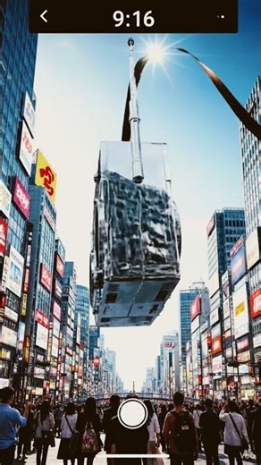 Giant Boombox Floating Over Tokyo Street | Hyperrealistic VFX Commercial