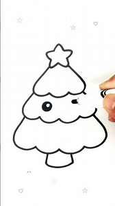 Cute Christmas Tree Drawing 🎄🎅🏼