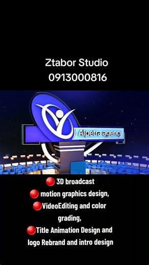 ZTABOR STUDIO 3D broadcast motion graphics design, Filmmaking, Editing and color grading, title Animation Design and logo Rebrand and intro design