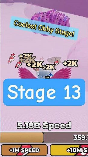 World 1 Stage 13 is The Best and The Coolest 🪽 +1 Speed Keyboard Escape Roblox Obby