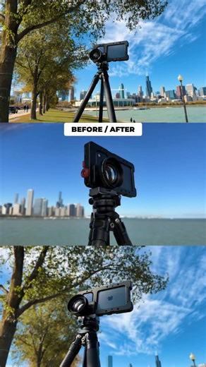 Before and After shot on iPhone 17 Pro Max with Beastgrip Pro Series 1.7x Telephoto lens 🎥‼️😤 #beastgripnation #beastgrip #filmmaking #iphonefilmmaking #shotoniphone | Beastgrip