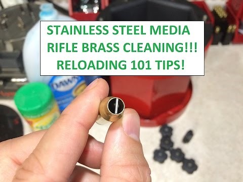 Stainless steel rotary tumbler brass cleaning RELOADING 101 quick tips
