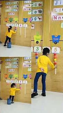 Numbers Game for Kids | Count and Paste the Balls | Counting Learning Activity