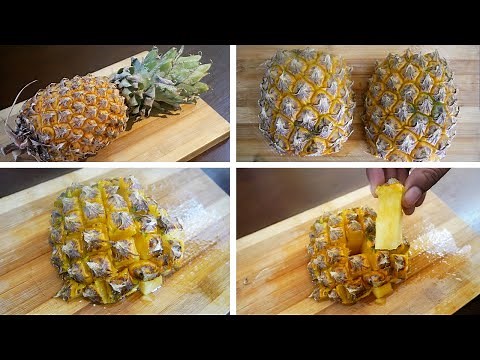 How To Cut Pineapple Without Waste Quickly | Pineapple Hacks | Pineapple Peeling | Pinks Kitchen