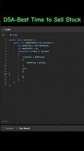 Best Time to Buy and Sell Stock Explained | LeetCode 121 | C# #LeetCode #CSharp #DSA #DotNet