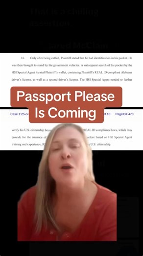ICE is arguing in court that Americans can be detained, handcuffed, and biometrically screened unless they can prove citizenship on the spot — and that a REAL ID isn’t enough. This isn’t border security. It’s a “papers-please” America where freedom is conditional and innocence comes last. Pay attention. #ICE #CivilLiberties #Constitution #FourthAmendment #DueProcess #Authoritarianism OP @shaunasboard | Democrats Abroad Ireland