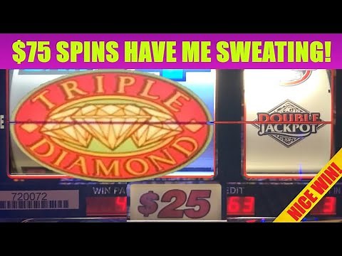 In over my head! $75 spins at Mandalay Bay! High Limit Slots! Black & White Double Jackpot 7s Wheel!