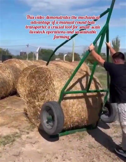 Mastering Manual Forage Transport: The Lever-Action Hay Bale Carrier