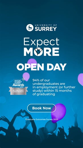 Discover Surrey at our 1 November Open Day. Talk to academics and experience our friendly student community. | University of Surrey