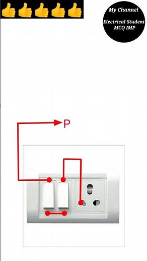 1 Socket 2 Switch wiring connection || extention board 2 Switch 1 Socket wiring connection #shorts🇮🇳