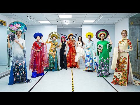 Guide to catwalk with national costume and Ao Dai | Essential skills for models | BYB Academy