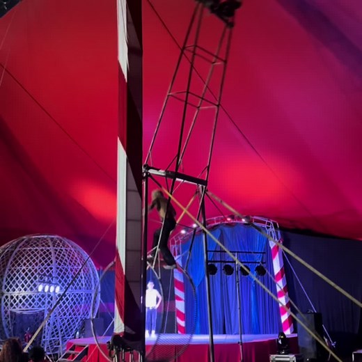 Circus Performer Mastering Acrobatic Skills