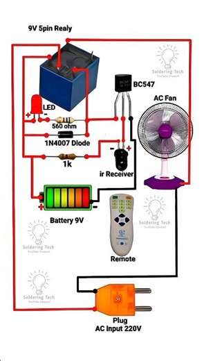 220V AC remote control switch #diy #shorts #remotecontrol