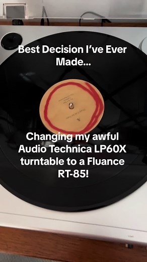 I had to share the difference in sound on my turntables! The sound on my Audio Technica LP60X was horrendous! I even tried a second one, but it was also awful. When I was looking at new turntables, I wanted to try the AT LP3XBT in white because I wanted something fully automatic, but the brand turned me off! I just couldn’t risk that much money! I won’t be recommending Audio Technica to anybody. I got a Fluance RT-85 in white instead, and while there were a ton of great turntables on the market 