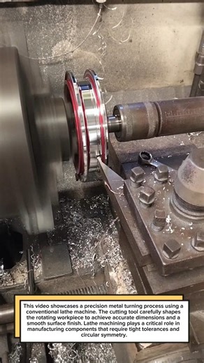 High-Precision Metal Turning Process | Lathe Machining in Action #machine #engineering #craft