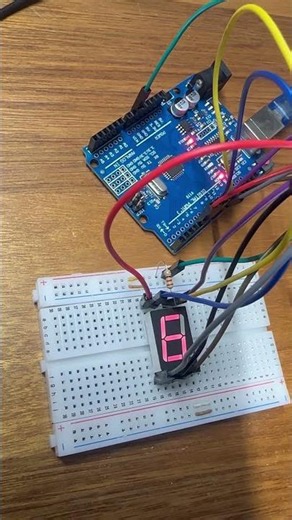 7 segment connection counting from zero to 9 using arduino #arduinoprogramming #arduinoide #arduino