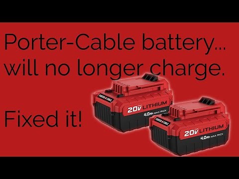 Porter-Cable battery defective / won't charge (charger is fine). Is the issue the battery's "fuse"?