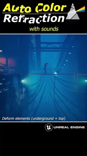 Elements deformation using Auto Refraction Color system in Unreal Engine