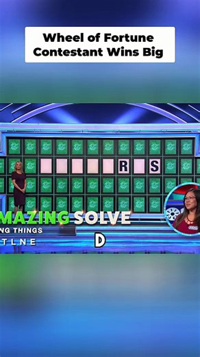 Andrea gets just three letters in the bonus round on Wheel of Fortune