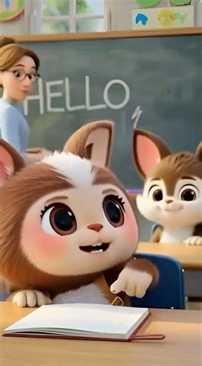 Labubu’s first day at School 🎒 Cute School Story #shorts #labubu