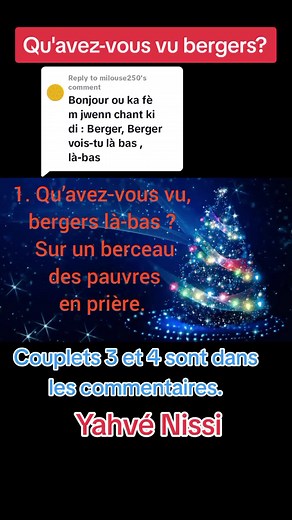 Replying to @milouse250 Qu'avez-vous vu bergers là-bas? #Chorale #Yahve #Nissi #Musique #Religieuse #Chrétienne #Catholique #fypシ #fyp #fypシ゚viral #for #yourpage #foryo #foryourpage #foryou #foryoupage #views #haitiantiktok #viral #viralvideo #viraltiktok #2023 #2023❤😍