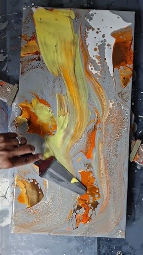 When all else fails swipe it. #paintingstyles #paintingtechniques #fluidart